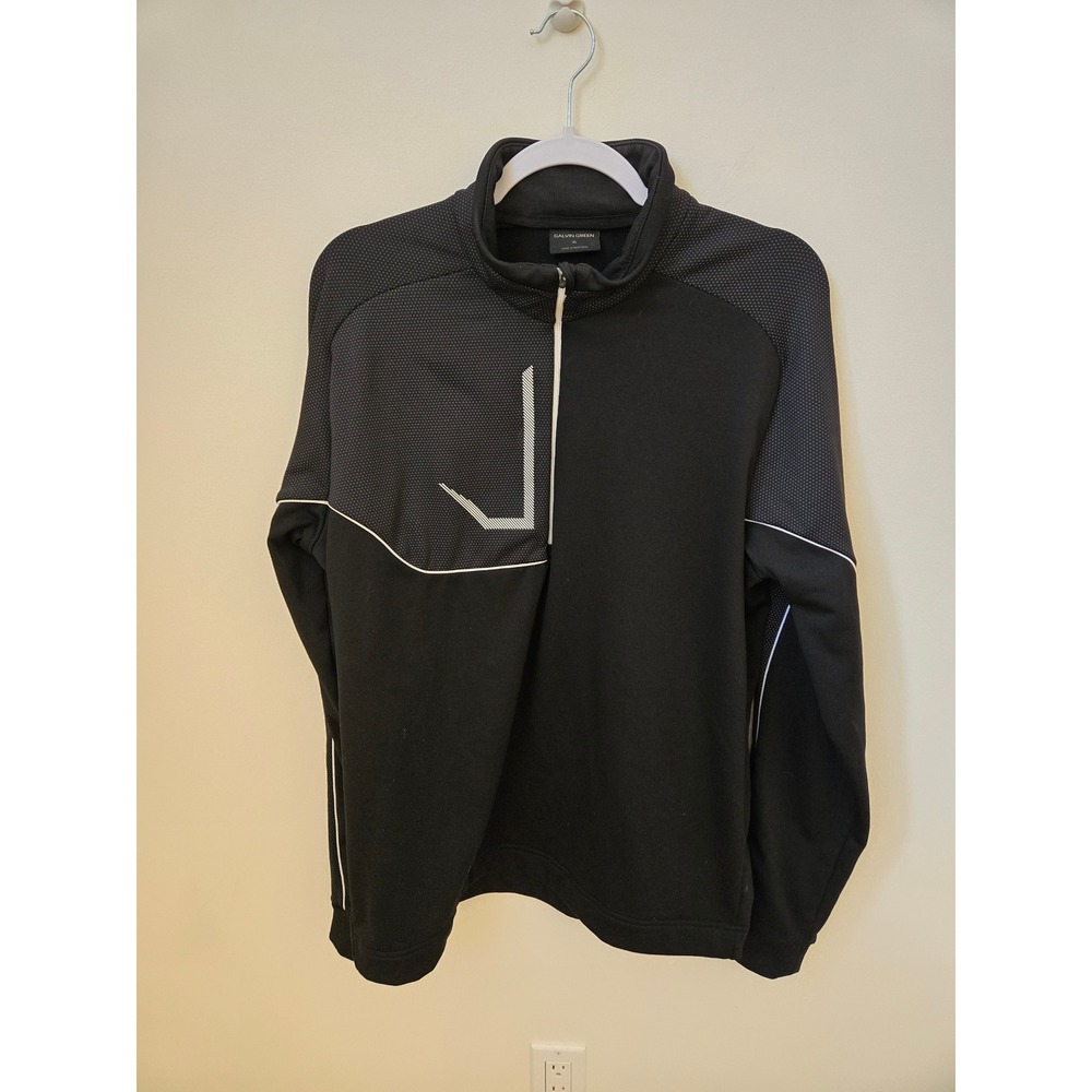Galvin Green XL Black Quarter Zip Golf Pullover Performance Stretch